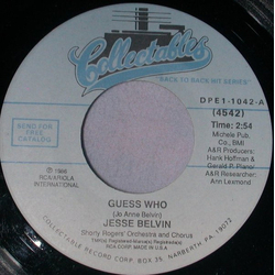 Jesse Belvin Guess Who / Funny Vinyl 7" USED
