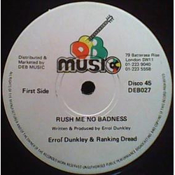 Errol Dunkley / Ranking Dread Rush Me No Badness Vinyl 12" USED