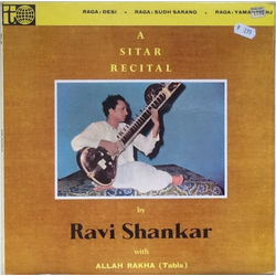 Ravi Shankar / Alla Rakha A Sitar Recital Vinyl LP USED