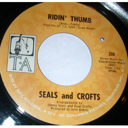 Seals & Crofts Ridin' Thumb Vinyl 7" USED
