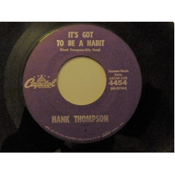 Hank Thompson It's Got To Be A Habit Vinyl 7" USED