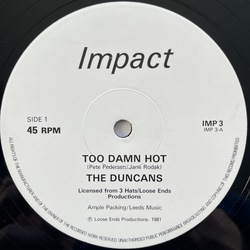 Duncan Sisters Too Damn Hot Vinyl 12" USED