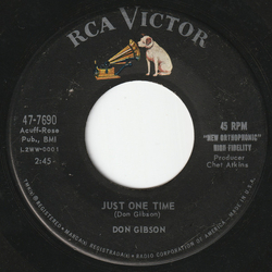 Don Gibson Just One Time / I May Never Get To Heaven Vinyl 7" USED
