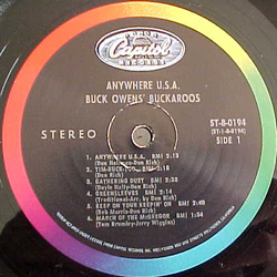 Buck Owens' Buckaroos Anywhere U.S.A. Vinyl LP USED