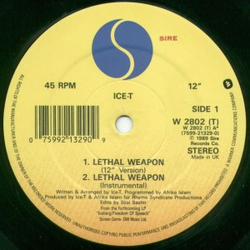 Ice-T Lethal Weapon Vinyl 12" USED