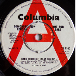 Adam Wade (2) Does Goodnight Mean Goodbye Vinyl 7" USED