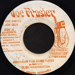 Glen Washington / Mafia & Fluxy Kindness For Sweetness / Version T.V. Tracking Vinyl 7" USED
