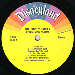 Various The Disney Family Christmas Album Vinyl LP USED