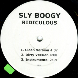 Sly Boogy Ridiculous / California (Remix) Vinyl 12" USED