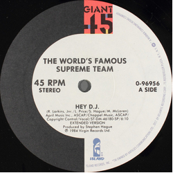 World's Famous Supreme Team Hey D.J. Vinyl 12" USED