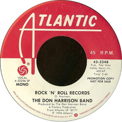 The Don Harrison Band Rock 'N' Roll Records USED VINYL 7INCH 45 RPM PROMO STEREO MONO