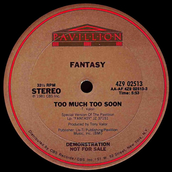 Fantasy (2) Too Much Too Soon Vinyl 12" USED