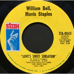 William Bell / Mavis Staples Love's Sweet Sensation / Strung Out Vinyl 7" USED