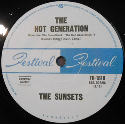 The Sunsets (3) The Hot Generation Vinyl 7" USED