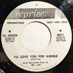 Jill Jackson (2) I'll Love You For A While Vinyl 7" USED