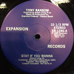Tony Ransom Stay If You Wanna Vinyl 12" USED