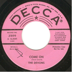 The Devons Come On / A Little Extra Effort Vinyl 7" USED