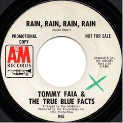 Tommy & The True Blue Facts Rain, Rain, Rain, Rain / The Boy I Left Behind Vinyl 7" USED