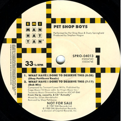Pet Shop Boys What Have I Done To Deserve This? / Rent Vinyl 12" USED