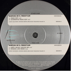 Bomfunk MC's Freestyler Vinyl 12" USED