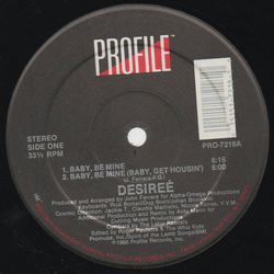 Desireé (2) Baby, Be Mine Vinyl 12" USED