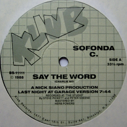 Sofonda C. Say The Word Vinyl 12" USED