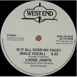 Loose Joints Is It All Over My Face Vinyl 12" USED