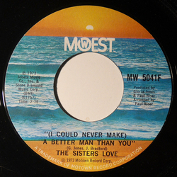 The Sisters Love (I Could Never Make) A Better Man Than You / Give Me Your Love Vinyl 7" USED
