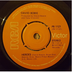 David Bowie Heroes Vinyl 7" USED
