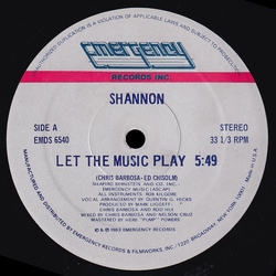 Shannon Let The Music Play Vinyl 12" USED