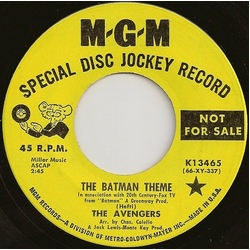 The Avengers (24) The Batman Theme Vinyl 7" USED