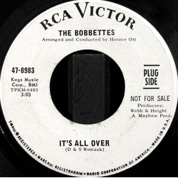 The Bobbettes It's All Over / Happy Go Lucky Me Vinyl 7" USED