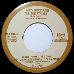 Marvin Hamlisch The Entertainer / Solace Vinyl 7" USED