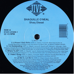 Shaquille O'Neal Shaq Diesel Vinyl LP USED