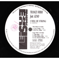 Trance Form I Will Be Strong Vinyl 12" USED