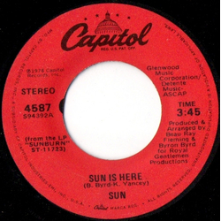 Sun (7) Sun Is Here Vinyl 7" USED