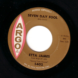 Etta James Seven Day Fool Vinyl 7" USED