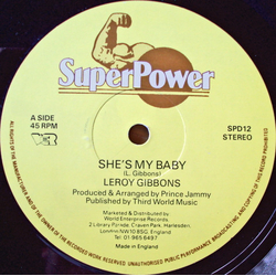 Leroy Gibbons She's My Baby / Magic Moment Vinyl 12" USED