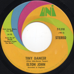 Elton John Tiny Dancer Vinyl 7" USED