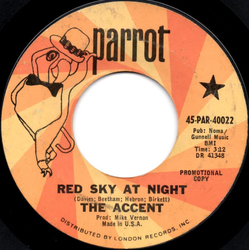 The Accent Red Sky At Night Vinyl 7" USED