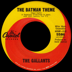 The Gallants The Batman Theme Vinyl 7" USED