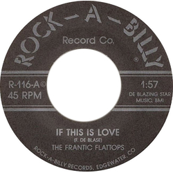 The Frantic Flattops If This Is Love / Angelina Vinyl 7" USED