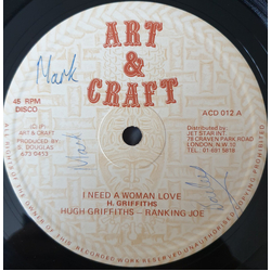 Hugh Griffiths (3) / Ranking Joe I Need A Woman Love Vinyl 12" USED