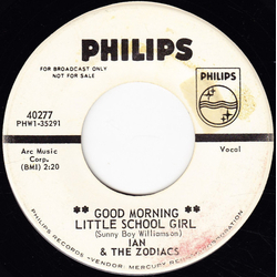 Ian & The Zodiacs Good Morning Little Schoolgirl / Message To Martha Vinyl 7" USED