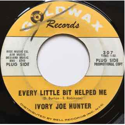 Ivory Joe Hunter Every Little Bit Helped Me Vinyl 7" USED