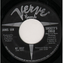 Janis Ian Society's Child (Baby I've Been Thinking) Vinyl 7" USED
