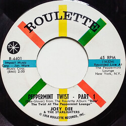 Joey Dee & The Starliters Peppermint Twist USED VINYL 7INCH 45 RPM SINGLE