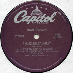 High Fashion Feelin' Lucky Lately Vinyl 12" USED