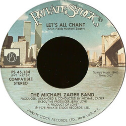 The Michael Zager Band Let's All Chant / Love Express Vinyl 7" USED