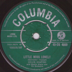 Helen Shapiro Little Miss Lonely Vinyl 7" USED
